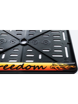 Motorcycle number frames - with polymer sticker - FREEDOM 150 x 250 mm 